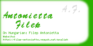 antonietta filep business card